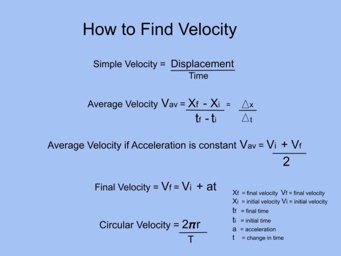 How to Find Velocity